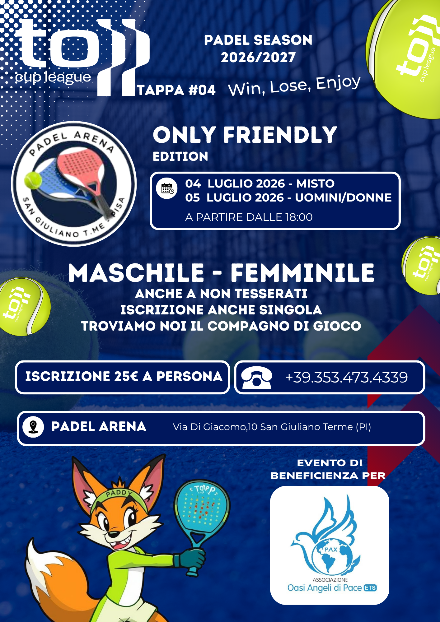 Tappa #04/26-27 Padel Arena - S.Giuliano Terme PI